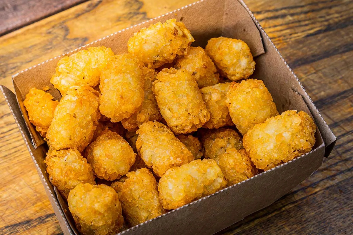 Box of golden tater tots